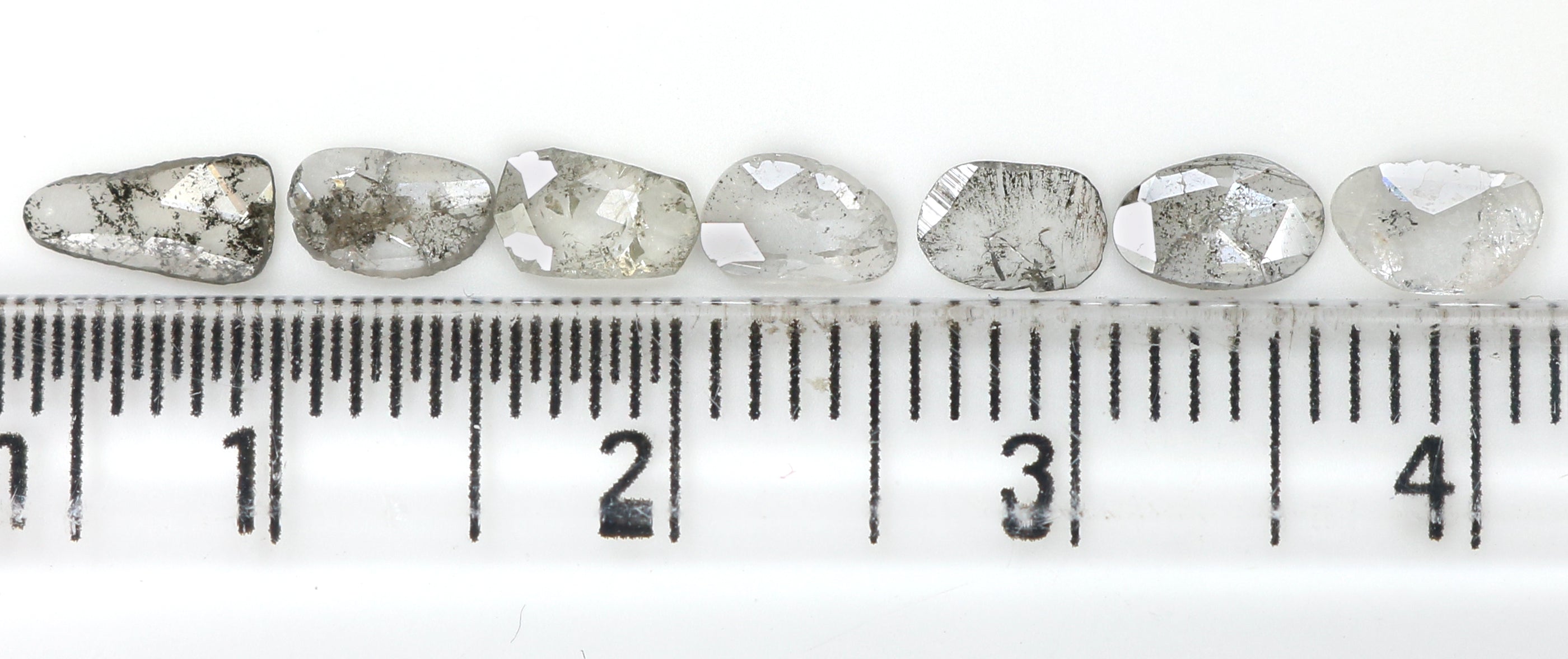 0.93 Ct Natural Loose Slice Shape Diamond Salt And Pepper Slice Cut Diamond 4.75 MM Natural Black Grey Diamond Irregular Cut Diamond LQ1500
