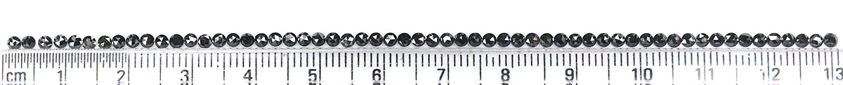 3.34 CT Natural Loose Round Rose Cut Diamond Black Color Round Shape Diamond 2.20 MM Natural Loose Black Color Round Rose Cut Diamond KQ2456