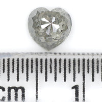 Natural Loose Heart Salt And Papper Diamond Black Grey Color 0.31 CT 4.65 MM Heart Shape Rose Cut L1786