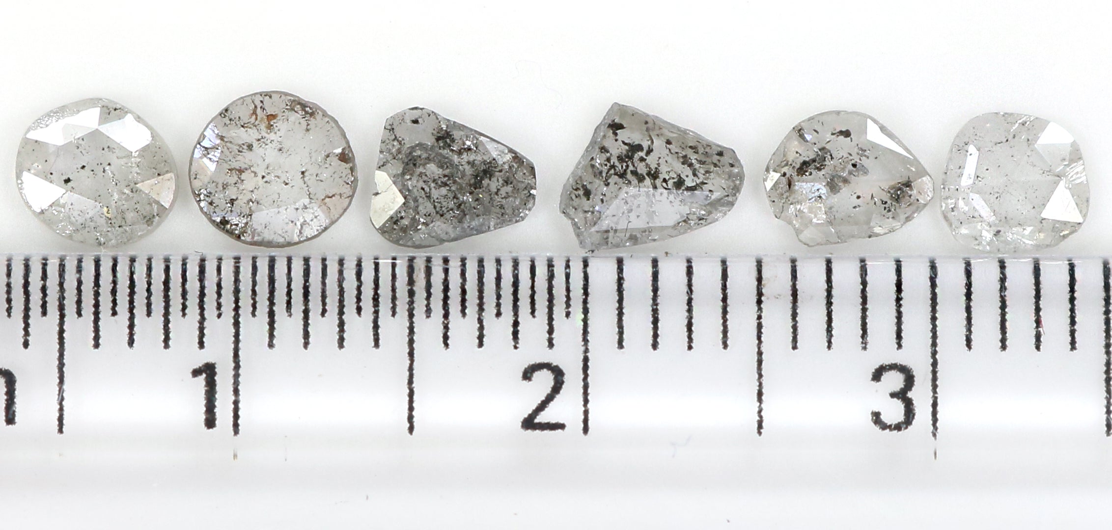 1.01 Ct Natural Loose Slice Shape Diamond Salt And Pepper Slice Cut Diamond 4.30 MM Natural Black Grey Diamond Irregular Cut Diamond LQ1511
