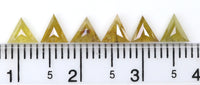 Natural Loose Triangle Shape Yellow Color Diamond 1.54 CT 4.18 MM Triangle Shape Rose Cut Diamond KDL2050
