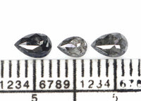 Natural Loose Pear Diamond, Salt And Pepper Pear Diamond, Natural Loose Diamond, Pear Rose Cut Diamond, 0.48 CT Pear Cut Diamond KR2645