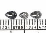 Natural Loose Pear Diamond, Salt And Pepper Pear Diamond, Natural Loose Diamond, Pear Rose Cut Diamond, 0.48 CT Pear Cut Diamond KR2645