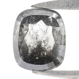 Natural Loose Cushion Diamond, Salt And Pepper Diamond, Natural Loose Diamond, Cushion Rose Cut Diamond, 0.61 CT Cushion Shape Diamond KDL2717