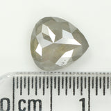 1.30 Ct Natural Loose Diamond, Heart Diamond, Milky Grey Diamond, Rose Cut Diamond, Heart Shape Diamond, Antique Diamond KDL7227