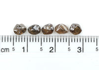 Natural Loose Rough Dark Brown Color Diamond 2.44 CT 4.70 MM Rough Shape Rose Cut Diamond KDL7971