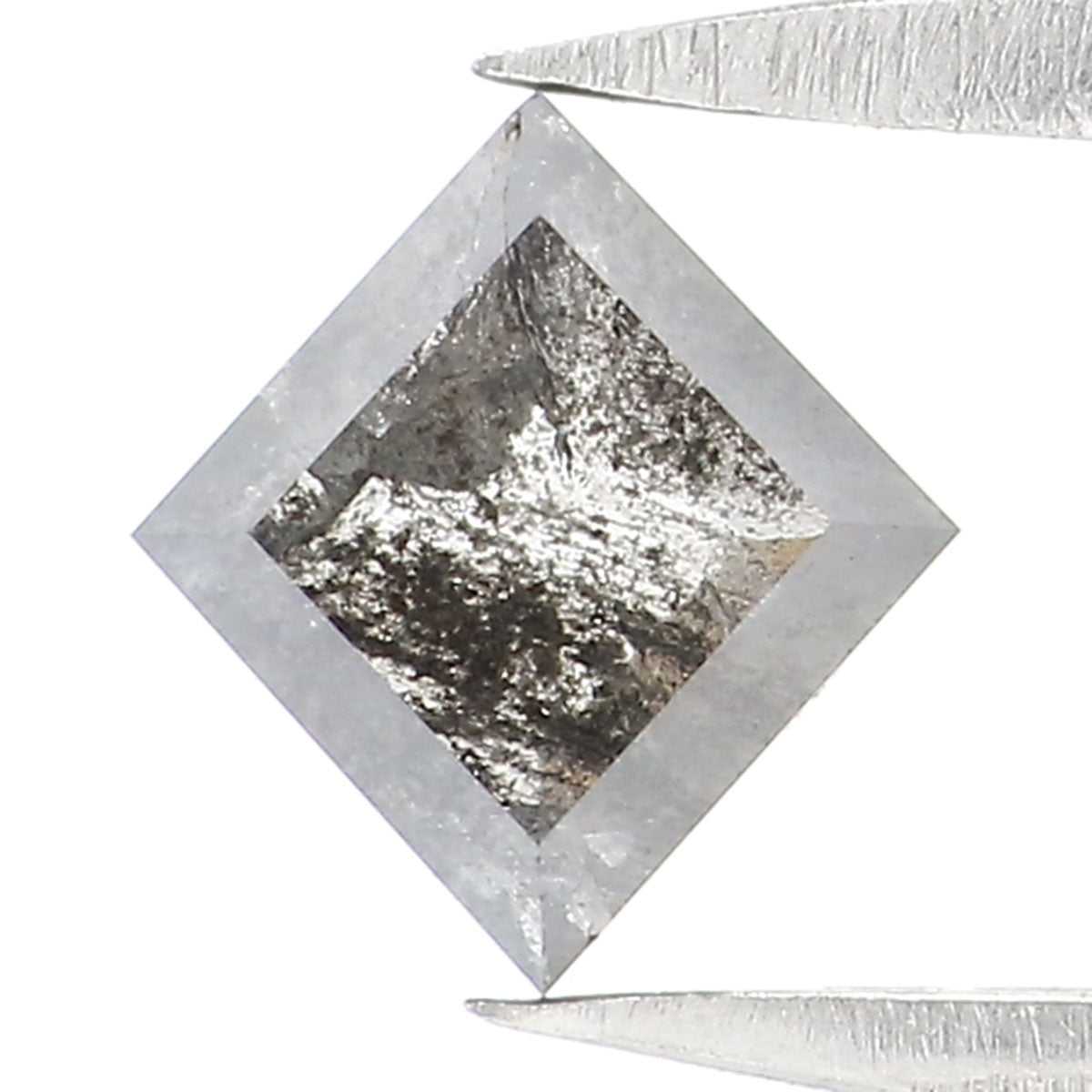 0.50 CT Natural Loose Kite Shape Diamond Salt And Pepper Kite Shape Diamond 6.15 MM Natural Black Grey Color Kite Rose Cut Diamond QK2572