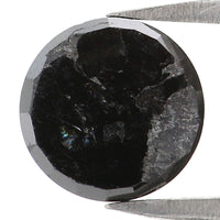 Natural Loose Round Rose Cut Black Color Diamond 1.57 CT 7.00 MM Rose Cut Shape Diamond L6819