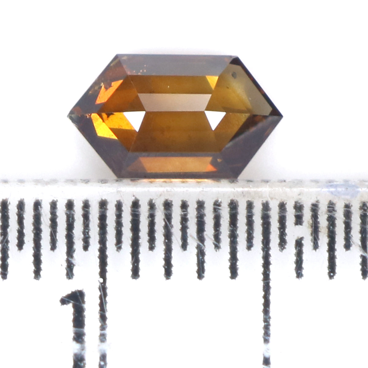 0.47 CT Natural Loose Hexagon Shape Diamond Brown Color Hexagon Cut Diamond 6.65 MM Natural Brown Diamond Hexagon Rose Cut Diamond LQ1830