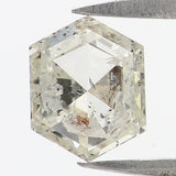 Natural Loose Hexagon Diamond White - J Color 1.12 CT 6.84 MM Hexagon Shape Rose Cut Diamond KDL2683
