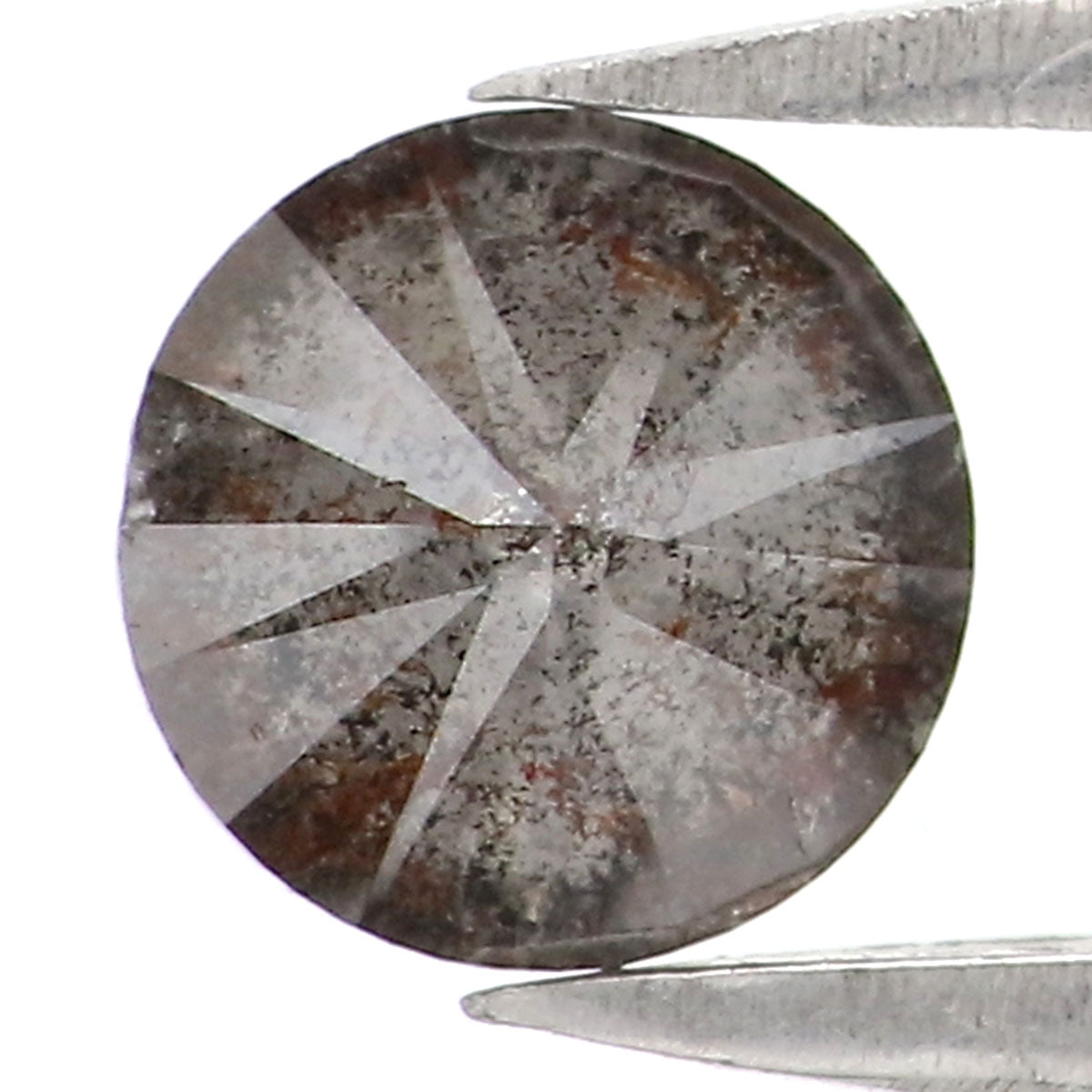 0.81 CT Natural Loose Round Shape Diamond Salt And Pepper Round Cut Diamond 5.40 MM Natural Black Color Round Brilliant Cut Diamond LQ9412