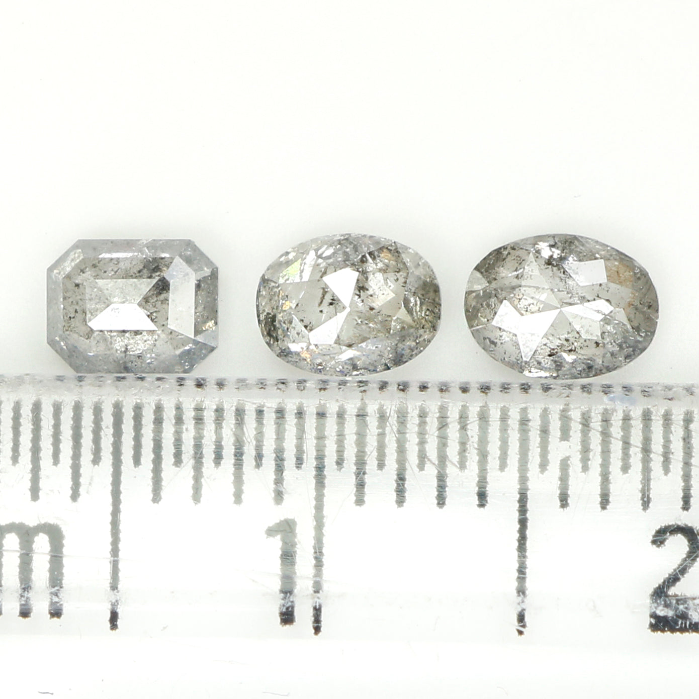 0.85 CT Natural Loose Mix Shape Diamond Salt And Pepper Mix Shape Diamond 4.25 MM Natural Black Grey Color Mix Shape Rose Cut Diamond QL636