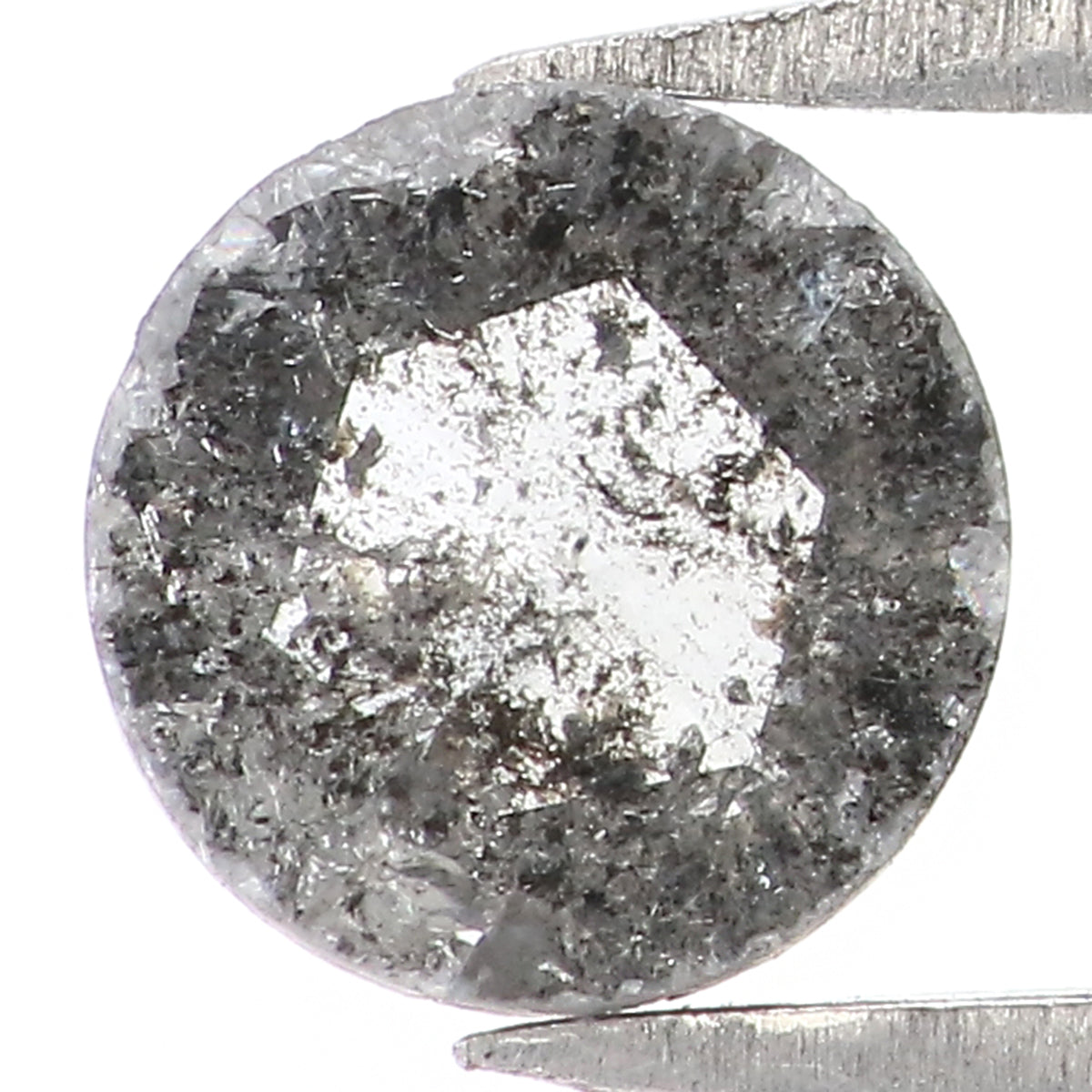 0.40 CT Natural Loose Round Rose Cut Diamond Salt And Pepper Round Diamond 4.95 MM Natural Loose Black Grey Color Rose Cut Diamond LQ2008