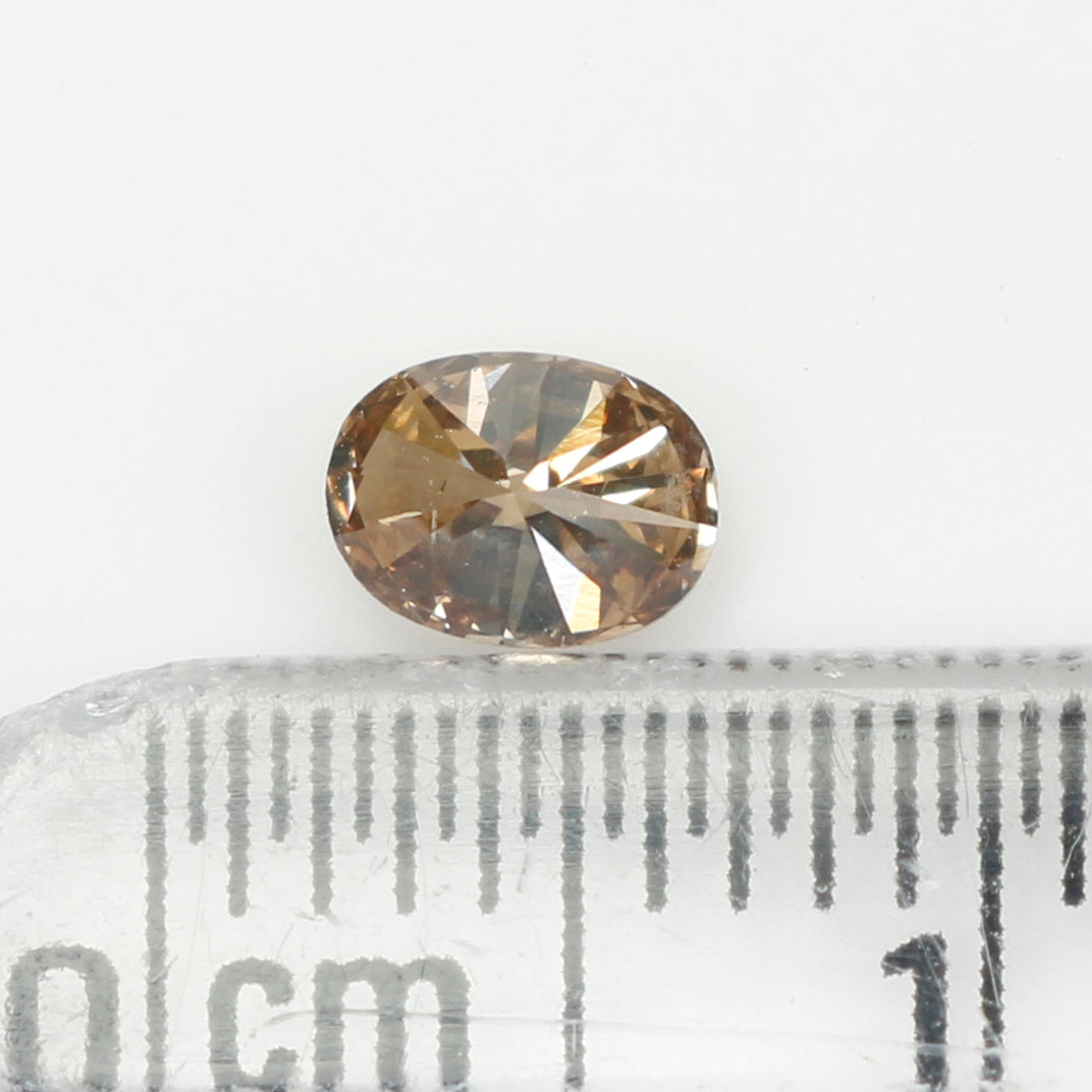 0.33 CT Natural Loose Oval Shape Diamond Brown Color Oval Cut Diamond 4.75 MM Natural Loose Brown Color Oval Brilliant Cut Diamond LQ598