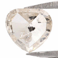 Natural Loose Heart Yellow Grey Color Diamond 0.54 CT 5.05 MM Heart Shape Rose Cut Diamond KR850