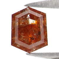 Natural Loose Hexagon Brown Color Diamond 0.46 CT 5.29 MM Hexagon Shape Rose Cut Diamond KDK2594