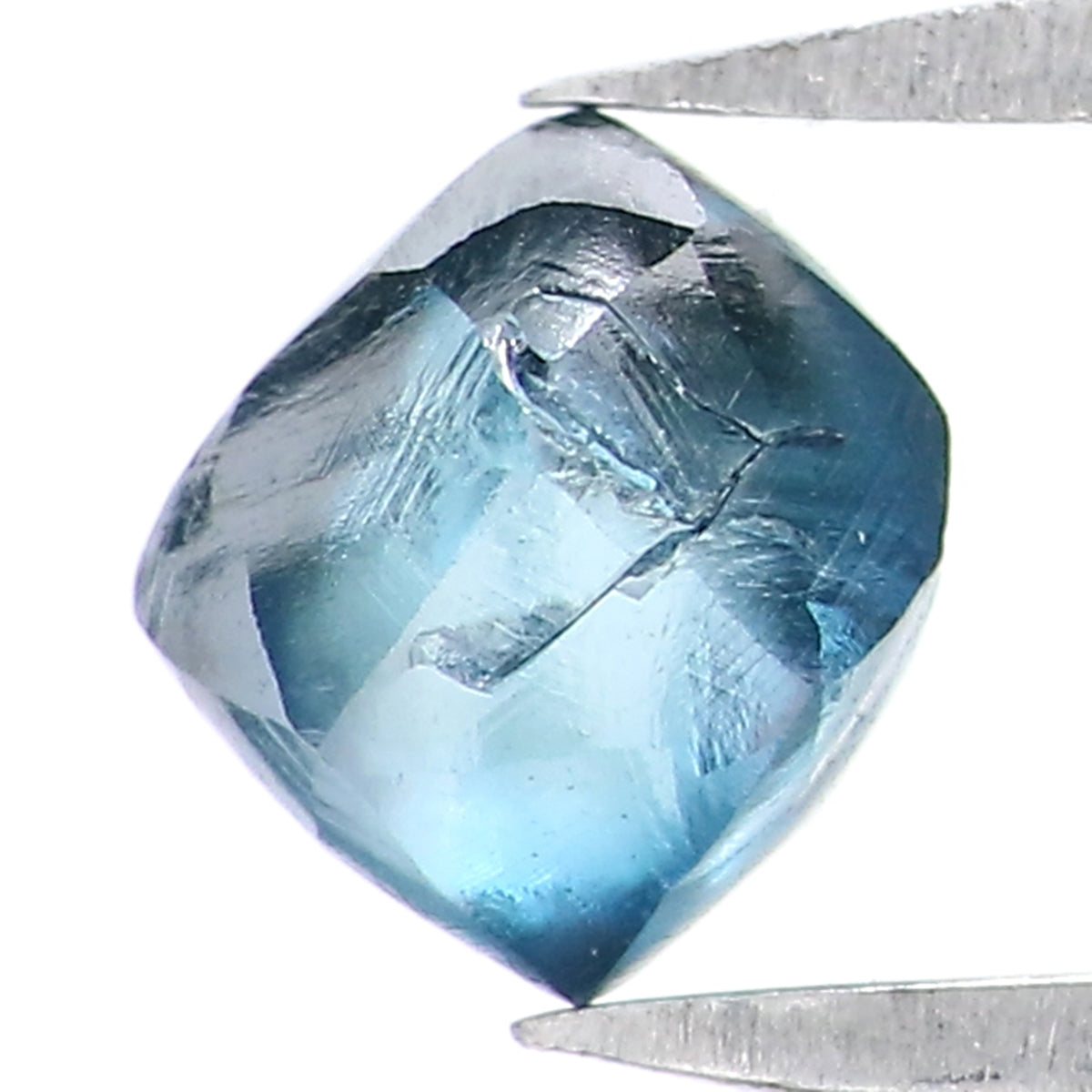 0.81 CT Natural Loose Rough Shape Diamond Blue Color Rough Cut Diamond 5.45 MM Natural Loose Blue Diamond Rough Crystal Cut Diamond QL2228