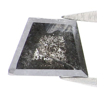 Natural Loose Antique Salt And Pepper Diamond Black Grey Color 0.68 CT 5.85 MM Antique Shape Rose Cut Diamond L8188