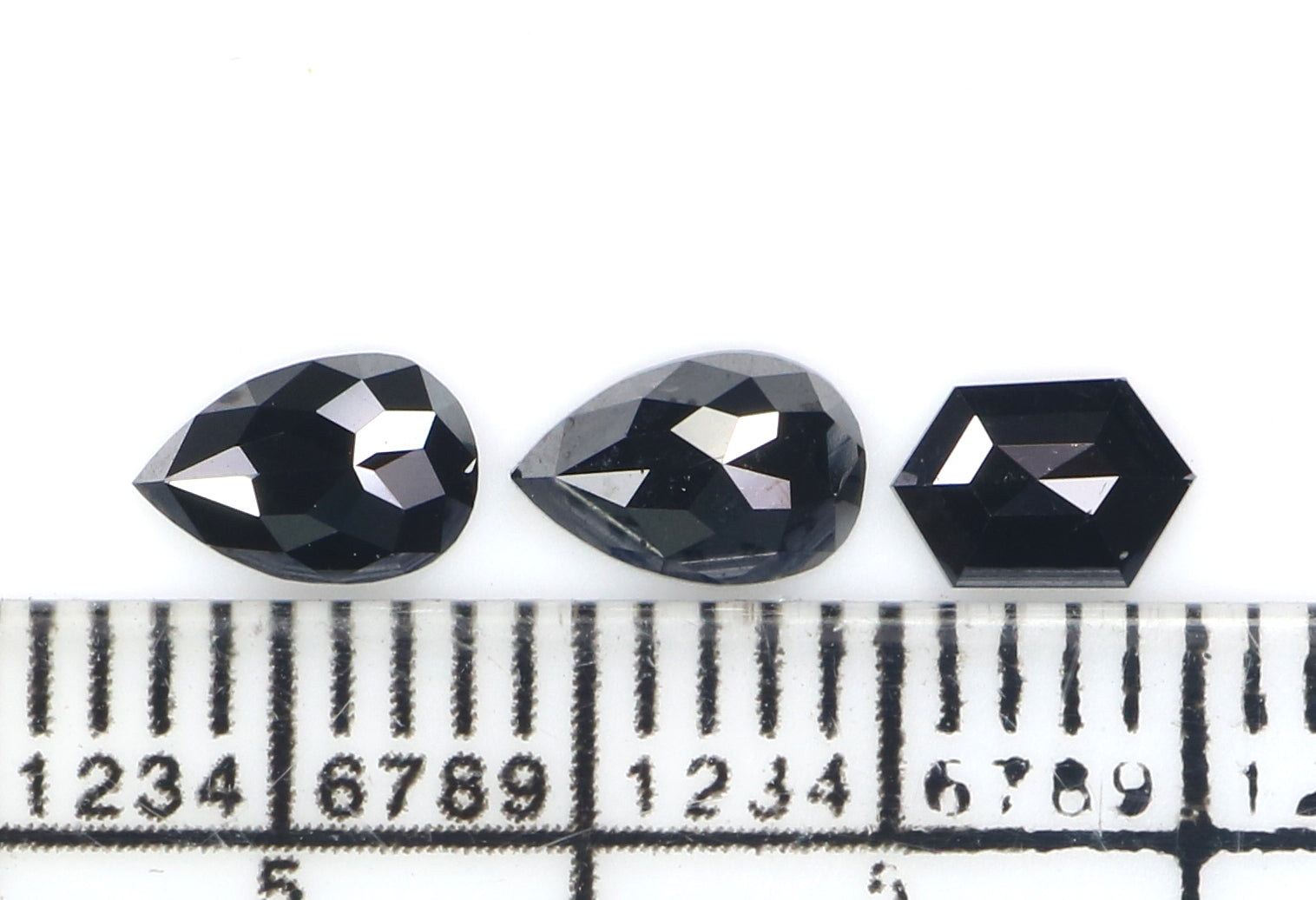 0.87 CT Natural Loose Mix Shape Diamond Black Color Mix Shape Diamond 5.95 MM Natural Loose Black Color Mix Shape Rose Cut Diamond LQ2709