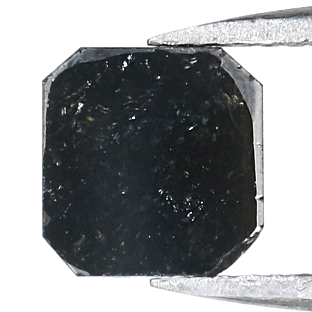 1.45 CT Natural Loose Emerald Shape Diamond Black Color Emerald Diamond 7.00 MM Natural Loose Black Color Emerald Rose Cut Diamond KQ2077