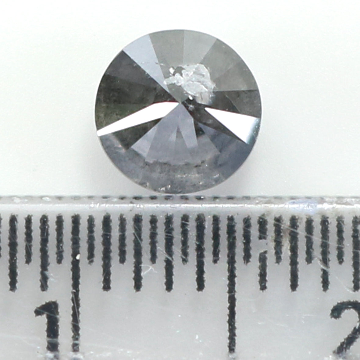 0.68 CT Natural Loose Round Shape Diamond Black Grey Color Round Cut Diamond 5.30 MM Salt And Pepper Round Brilliant Cut Diamond LQ1765