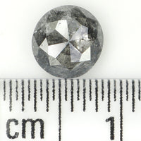 Natural Loose Round Rose Cut Salt And Pepper Diamond Black Grey Color 0.89 CT 6.00 MM Rose Cut Shape Diamond L1274