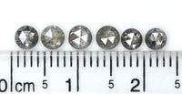 Natural Loose Rose Cut Salt And Pepper Diamond Black Grey Color 1.17 CT 3.25 MM Rose Cut Shape Diamond L988