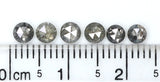 Natural Loose Rose Cut Salt And Pepper Diamond Black Grey Color 1.17 CT 3.25 MM Rose Cut Shape Diamond L988