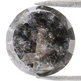 Natural Loose Rose Cut Salt And Pepper Diamond Black Color 2.07 CT 7.65 MM Round Rose Cut Shape Diamond L026