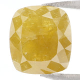 Natural Loose Cushion Yellow Color Diamond 2.17 CT 7.80 MM Cushion Shape Rose Cut Diamond KR1063
