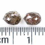 Natural Loose briolette Brown Color Diamond 1.09 CT 4.80 MM Drop Shape Rose Cut Diamond KR2277