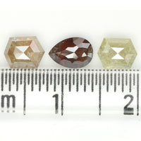 1.59 Ct Natural Loose Diamond, Mix Shape Diamond, Salt Pepper Diamond, Pear Diamond, Hexagon Diamond, Black Diamond, Gray Diamond, KDL647