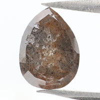 Natural Loose Pear Diamond Brown Color 1.13 CT 7.50 MM Pear Shape Rose Cut Diamond L8809