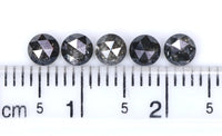 Natural Loose Rose Cut Salt And Pepper Diamond Black Grey Color 1.17 CT 3.70 MM Round Rose Cut Shape Diamond KDL7491