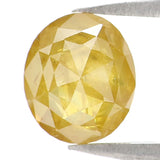 Natural Loose Oval Diamond Yellow Color 1.73 CT 7.22 MM Oval Rose Cut Shape Diamond L2696
