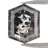 Natural Loose Hexagon Diamond, Salt And Pepper Hexagon Diamond, Natural Loose Diamond, Hexagon Cut Diamond, 1.23 CT Hexagon Shape KDL2743