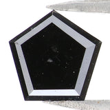 Natural Loose Pentagon Diamond Black Color 0.97 CT 6.28 MM Pentagon Shape Rose Cut Diamond L9613