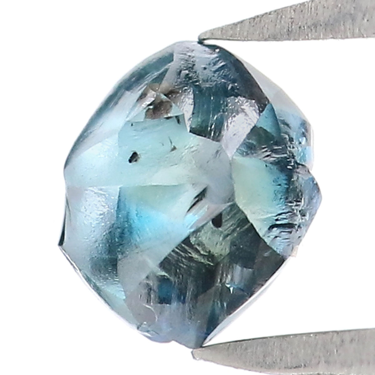 0.98 CT Natural Loose Rough Shape Diamond Blue Color Rough Cut Diamond 5.75 MM Natural Loose Blue Color Rough Irregular Cut Diamond QLB2326