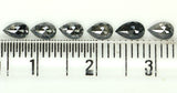Natural Loose Pear Salt And Pepper Diamond Black Grey Color 0.95 CT 4.25 MM Pear Shape Rose Cut Diamond KDL1256