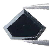 Natural Loose Shield Black Color Diamond 1.35 CT 6.50 MM Shield Shape Rose Cut Diamond L9840