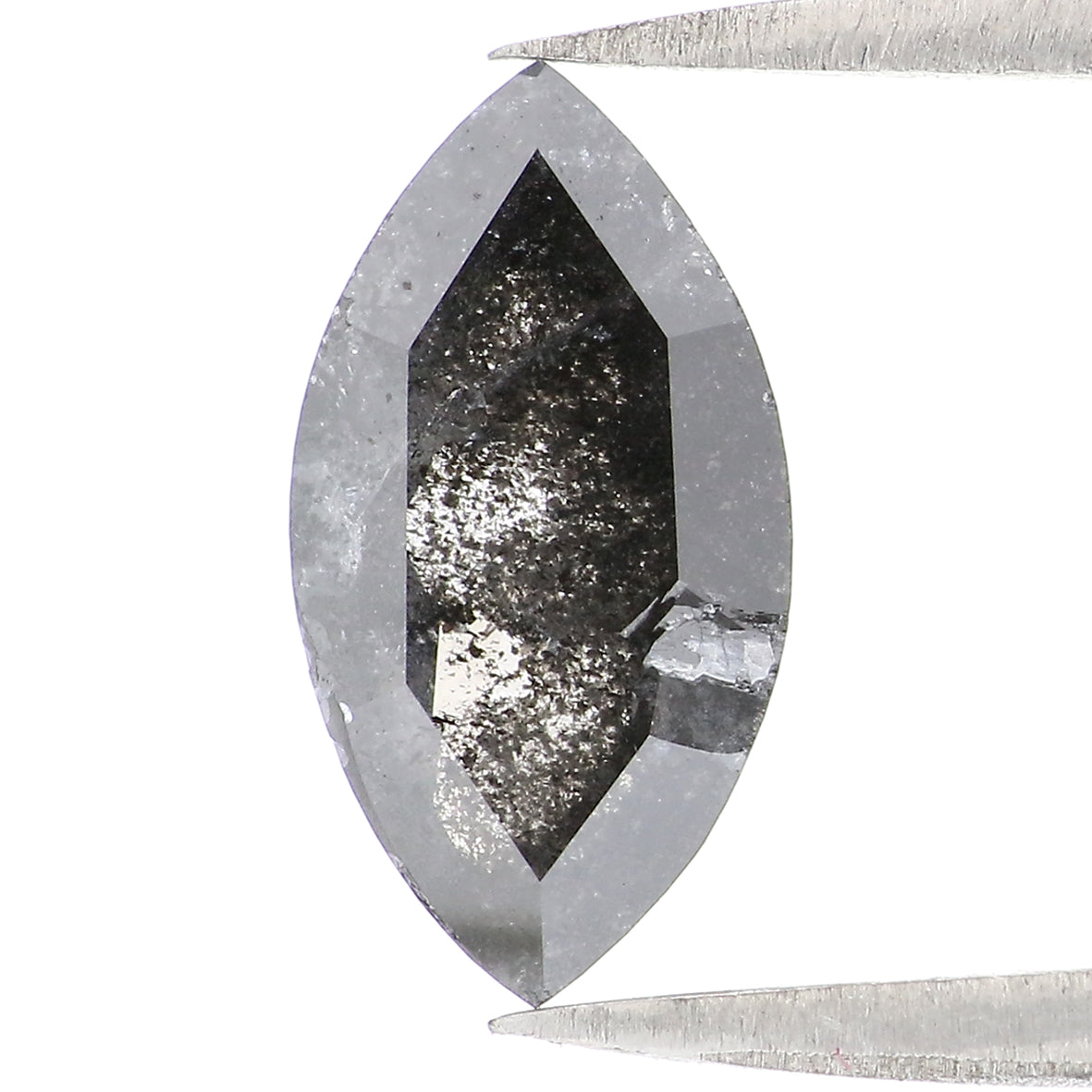 1.81 CT Natural Loose Marquise Shape Diamond Salt And Pepper Marquise Rose Cut Diamond 11.70 MM Black Grey Color Marquise Cut Diamond QL2091