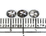 Natural Loose Oval Diamond, Salt And Pepper Oval Diamond, Natural Loose Diamond, Oval Rose Cut Diamond, 0.73 CT Oval Shape Diamond L2776