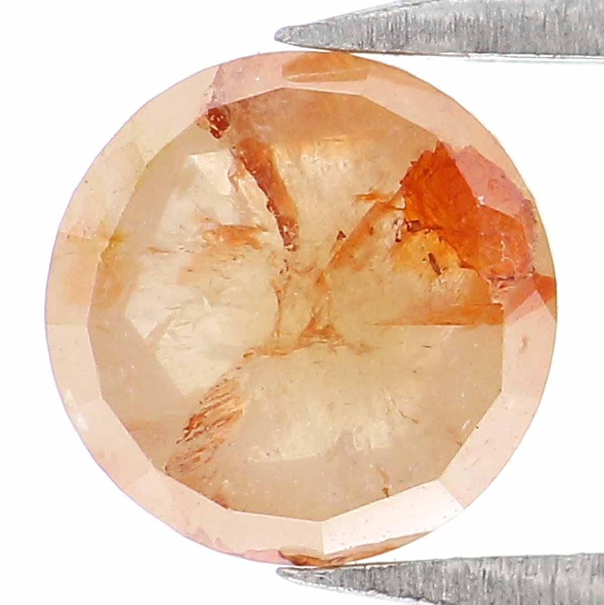 0.97 CT Natural Loose Round Rose Cut Diamond Brown Color Round Shape Diamond 6.05 MM Natural Yellow Color Round Rose Cut Diamond LQ8864