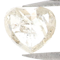 Natural Loose Heart Diamond Yellow Grey Color 0.60 CT 5.10 MM Heart Shape Rose Cut Diamond L7409