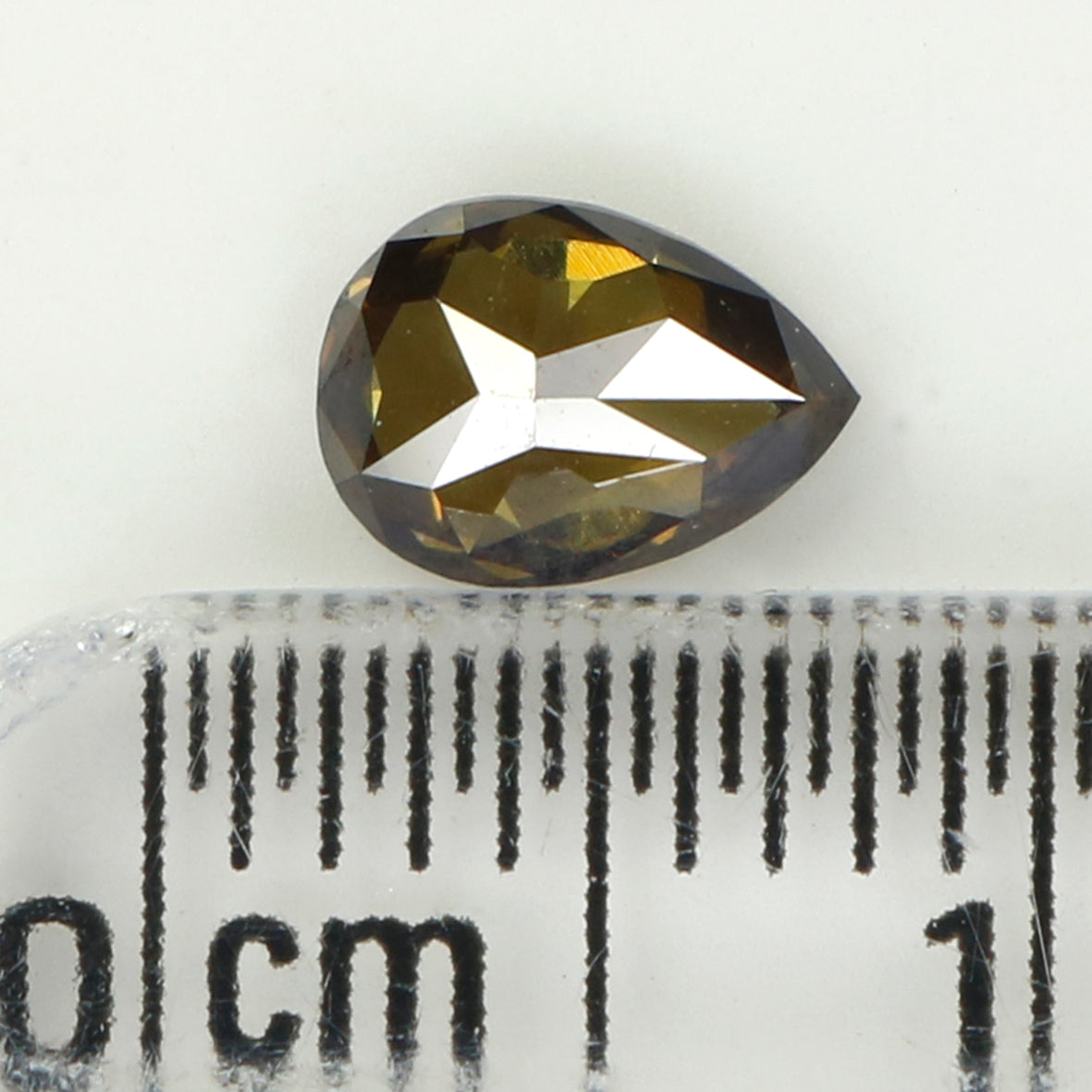 0.46 CT Natural Loose Diamond, Pear Diamond, Green Diamond, Yellow Diamond, Rustic Diamond, Pear Cut Diamond, Fancy Color Diamond L5190