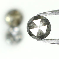 Natural Loose Rose Cut Salt And Pepper Diamond Black Grey Color 1.16 CT 4.00 MM Round Rose Cut Shape Diamond L1149