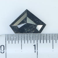 2.85 Ct Natural Loose Diamond Shield Black Color I3 Clarity 11.80 MM KDL8767