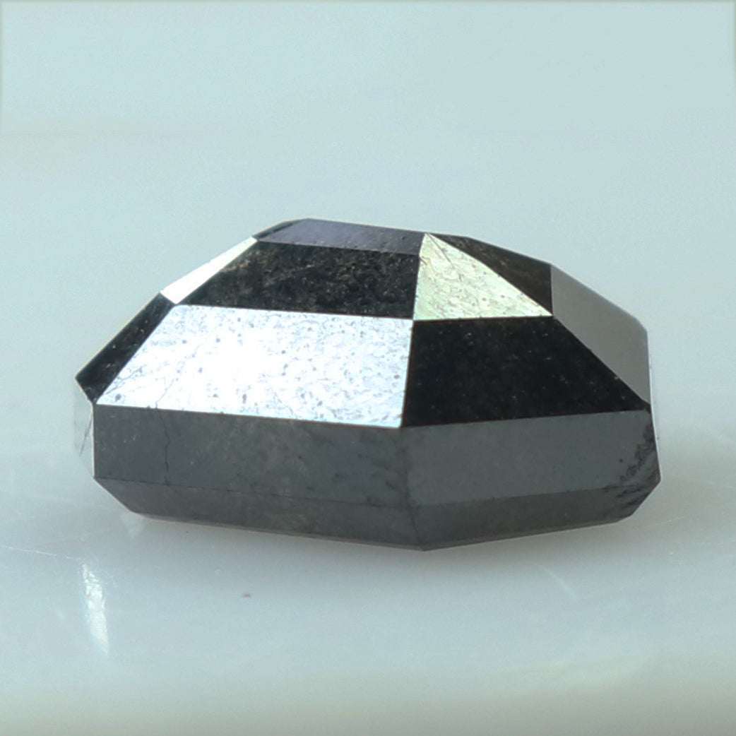 2.05 Ct Natural Loose Shield Shape Diamond Salt And Pepper Shield Cut Diamond 8.50 MM Black Gray Color Shield Shape Rose Cut Diamond QL8057