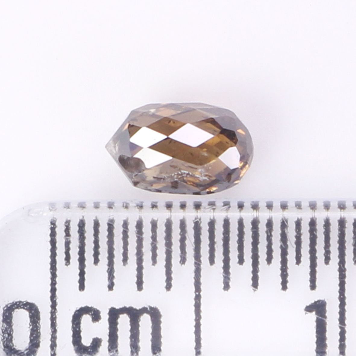 0.47 Ct Natural Loose Briolette Shape Diamond Brown Color Drop Diamond 5.10 MM Natural Loose Brown Color Briolette Rose Cut Diamond LQ9252