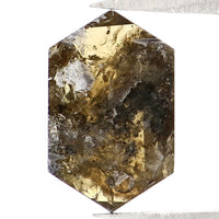 Natural Loose Hexagon Gray Brown Color Diamond 1.60 CT 10.00 MM Hexagon Shape Rose Cut Diamond L7187